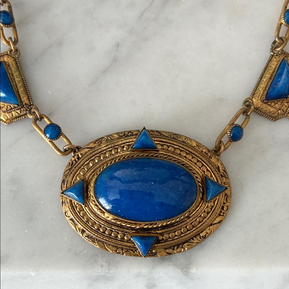 Vintage Art Deco Czech Necklace - Picture 2 of 4